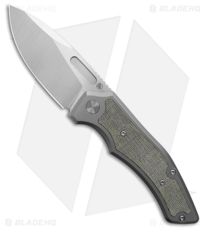 Griffin Company Scout F3.5 Frame Lock Knife Ti+Black Micarta Inlays (3.5" Satin)