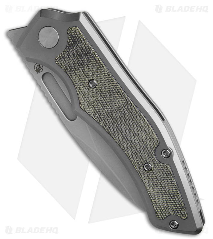 Griffin Company Scout F3.5 Frame Lock Knife Ti + Black Micarta Inlays (3.5" SW)