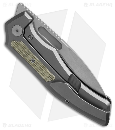 Griffin Company Scout F3.5 Frame Lock Knife Ti + Olive Micarta (3.5" Satin)
