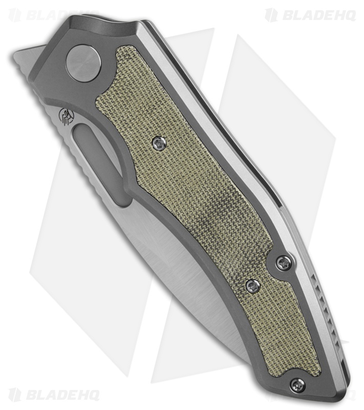 Griffin Company Scout F3.5 Frame Lock Knife Ti + Olive Micarta (3.5" Satin)