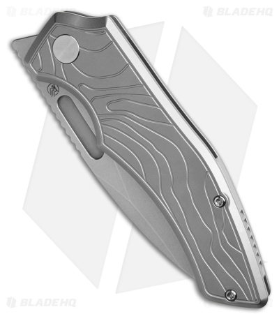 Griffin Company Scout F3.5 Frame Lock Knife Ti + SW Milled Topo Pattern(3.5" SW)