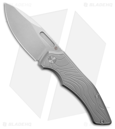 Griffin Company Scout F3.5 Frame Lock Knife Ti + SW Milled Topo Pattern(3.5" SW)