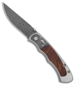 Harber Brand Custom Regal Pocket Knife Ladder Damascus w/ Ironwood