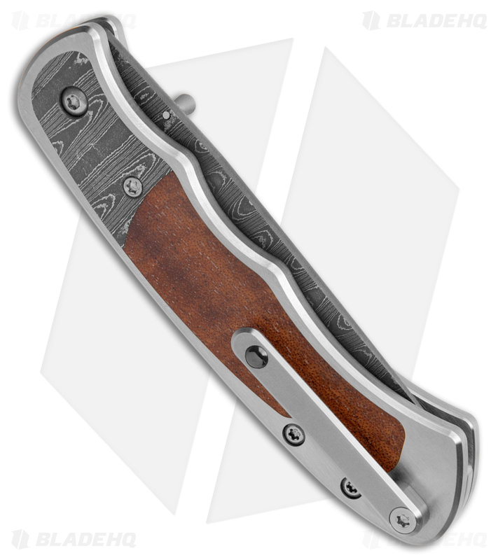 Harber Brand Custom Regal Pocket Knife Ladder Damascus w/ Koa Wood 
