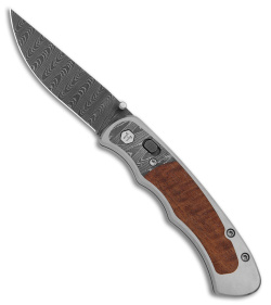 Harber Brand Custom Regal Pocket Knife Ladder Damascus w/ Koa Wood  | 189659