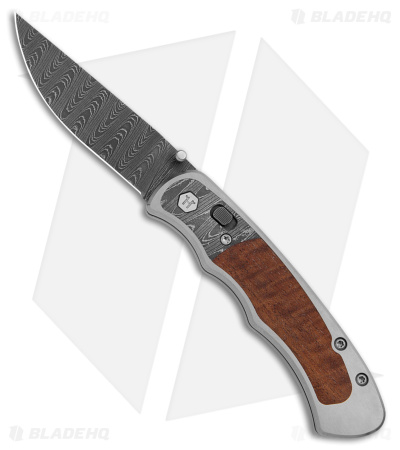 Harber Brand Custom Regal Pocket Knife Ladder Damascus w/ Koa Wood 