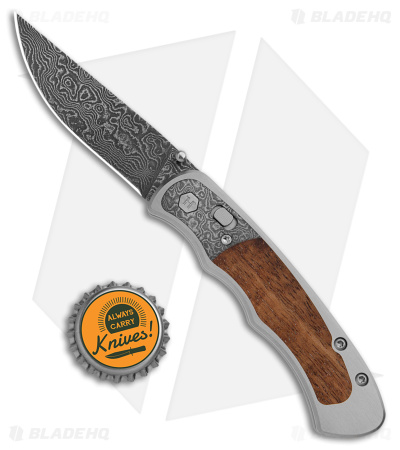 Harber Brand Custom Regal Pocket Knife Random Damascus w/ Koa Wood
