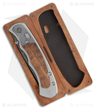 Harber Brand Custom Regal Pocket Knife Random Damascus w/ Koa Wood