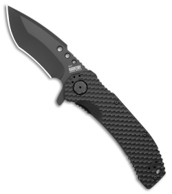 Hardcore Hardware MILSPEC Recurve Frame Lock Knife  Black G-10 (3.5" Black)