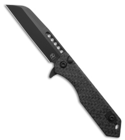 Heretic Jinn Button Lock Flipper Knife Glow Carbon Fiber (3" DLC)