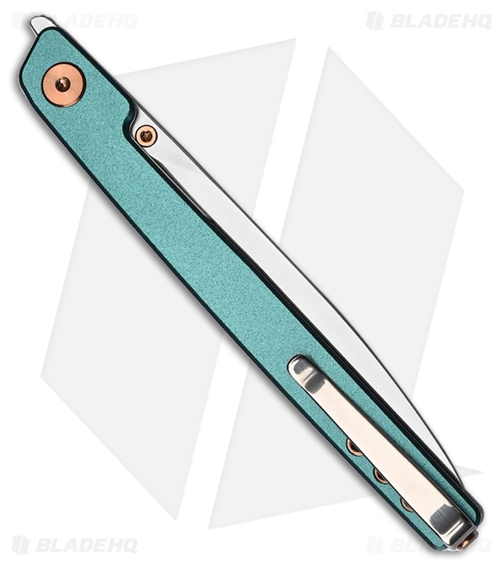 CJRB Lanky Liner Lock Knife Blue Aluminum (3.6" Sand Polish)