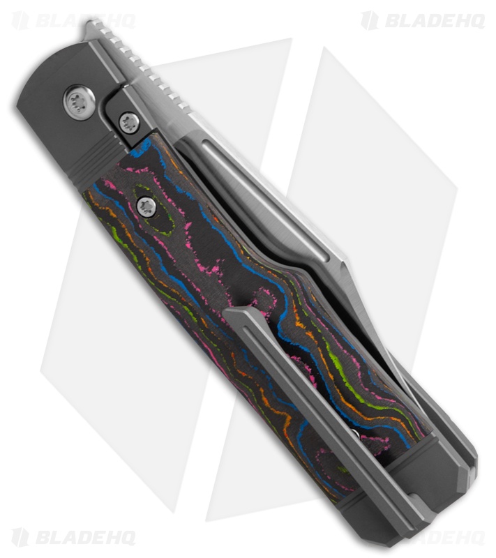Jack Wolf Knives Gunslinger Jack Frame Lock Knife CamoCarbon 80's (3.2" Satin)