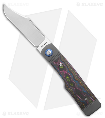 Jack Wolf Knives Gunslinger Jack Frame Lock Knife CamoCarbon 80's (3.2" Satin)