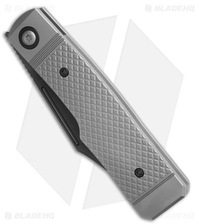 Jack Wolf Knives Gunslinger Jack Frame Lock Knife Crosshatch Ti (3.2" Black DLC)