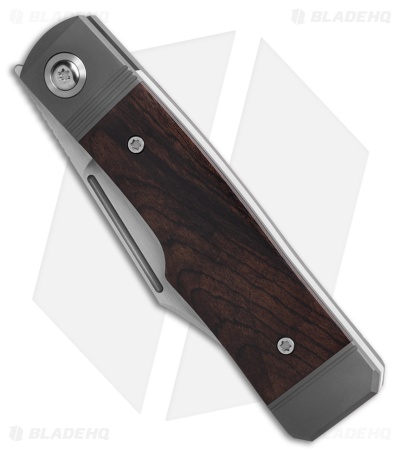 Jack Wolf Knives Gunslinger Jack Frame Lock Knife Ebony Wood (3.2" Satin)