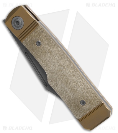 Jack Wolf Knives Gunslinger Jack Frame Lock Knife Green Micarta (3.2" Acid SW)