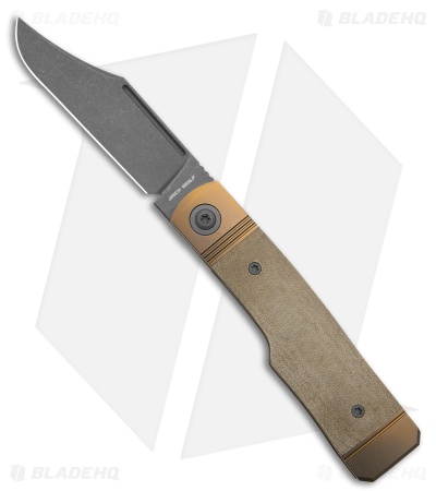 Jack Wolf Knives Gunslinger Jack Frame Lock Knife Green Micarta (3.2" Acid SW)