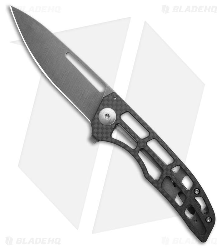 John Gray Custom Frame Lock Knife Carbon Fiber/Titanium (4" )