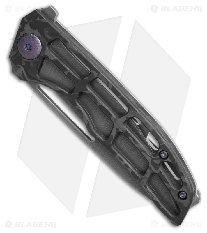 John Gray Custom Frame Lock Knife Carbon Fiber/Titanium (4" Drop Point)