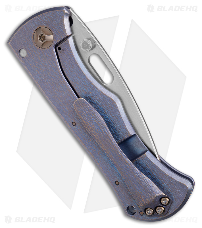 John Gray Hawkbill Knife Blue Ti (3