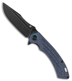 Kansept Pretatout Liner Lock Knife Rock Texture Purple Aluminum (3.6" Black SW)