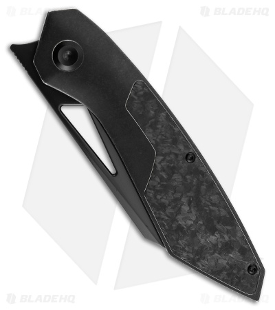Kansept Knives Strip Frame Lock Shred Carbon Fiber/Black Ti (3.50" Black Mirror)
