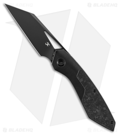 Kansept Knives Strip Frame Lock Shred Carbon Fiber/Black Ti (3.50" Black Mirror)