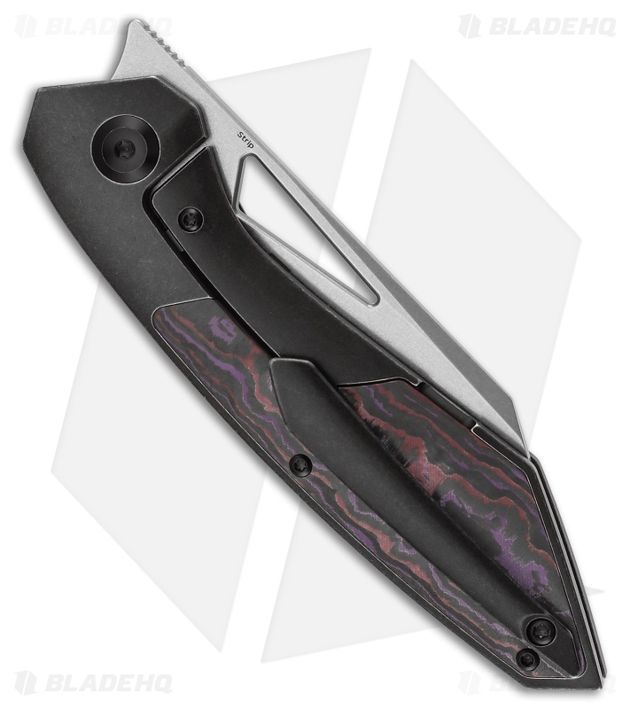 Kansept Knives Strip Frame Lock Purple Haze Fatcarbon /Black Ti (3.50" SW)