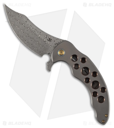 GT380 サンパチ　k-style kingメガホン Kansept Knives Gilgamesh Knife Bronze Speedhole Ti Damascus