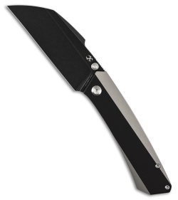 Kansept Contra Frame Lock Knife Black/Gray Titanium (3.25" Black Stonewash S90V)