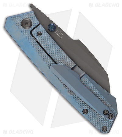 Kansept Contra Frame Lock Knife Anodized Blue Diamond Titanium (3.25" Gray S90V)