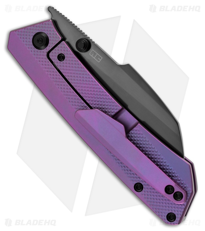 Kansept Contra Frame Lock Knife Purple Anodized Diamond Titanium (3.25" DLC)