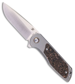Kansept Knives Kansept Knives Ptarmigan Frame Lock Knife Ti/Copper Carbon Fiber (3.12" Satin) - $179.89 at Blade HQ
