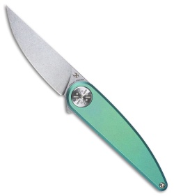 Kansept Symetrix Frame Lock Knife Green Anodized Titanium (2.85" SW)