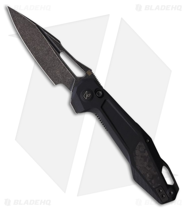 Ketuo Griffin Button Liner/Liner Lock Knife Black G-10 + CF Inlay (3.5" PVD SW)