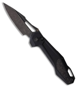 Ketuo Griffin Button Liner/Liner Lock Knife Black G-10 + CF Inlay (3.5" PVD SW)