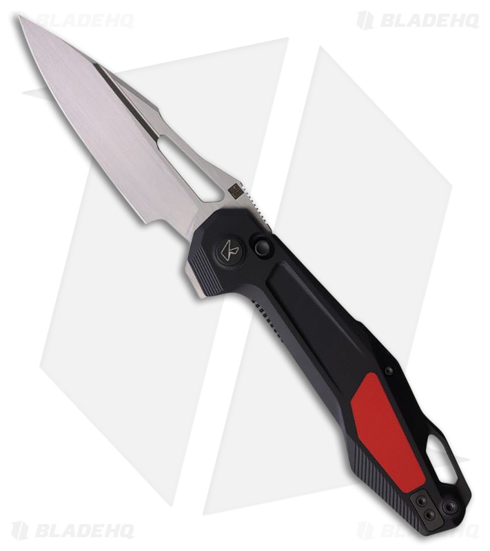 Ketuo Griffin Button Liner/Liner Lock Knife Black G-10/Red G-10 (3.5" Satin)