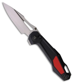 Ketuo Griffin Button Liner/Liner Lock Knife Black G-10/Red G-10 (3.5" Satin)