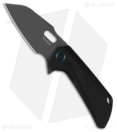 Kizer Cutlery Takahe Frame Lock Knife Black Titanium (3.2" Black S35VN)