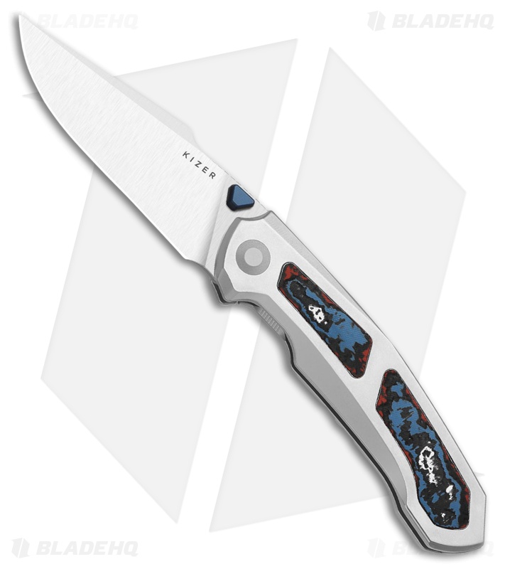 Kizer Cutlery Feweed XL | Gray Ti/FatCarbon Nebula | Satin