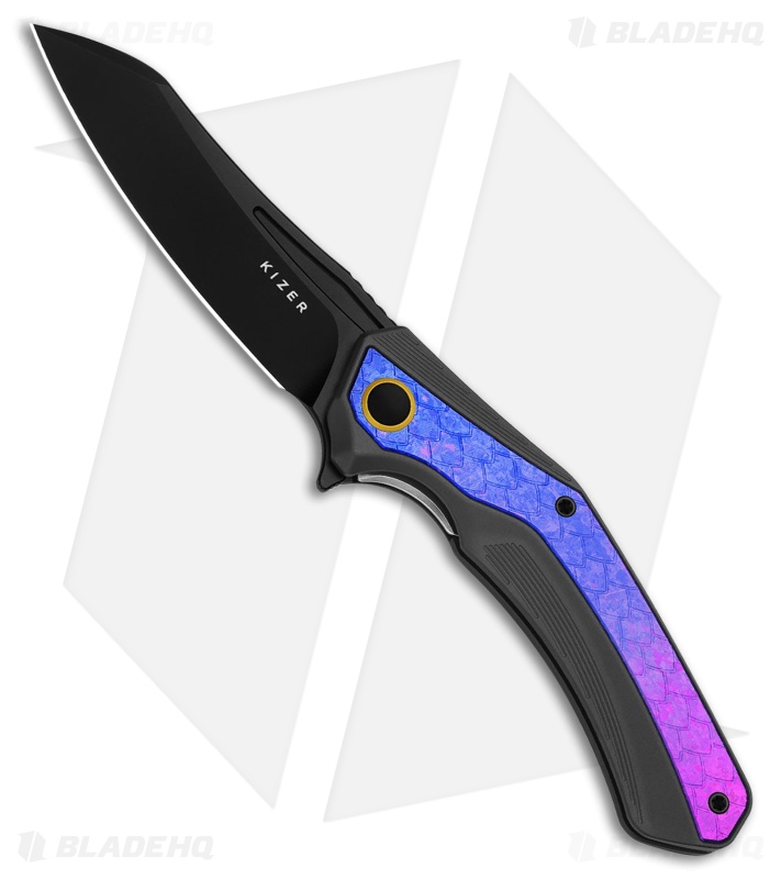 Kizer Draca | Black Al + Blue/Purple Crystallized Ti | PVD