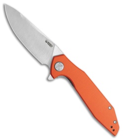 Kubey Nova Liner Lock Knife Orange G-10 (3.75" Satin 14C28N)