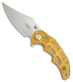 Kubey Knives Ceto Liner Lock Knife Ultem (3.5" Stonewash)