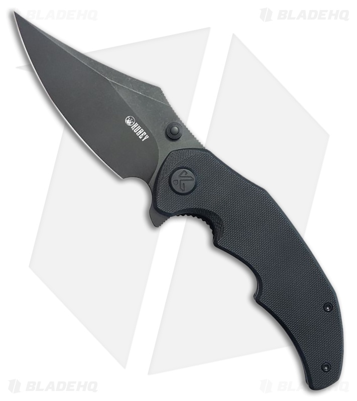 Kubey Knives Ceto Liner Lock Knife Black G-10 (3.5" Black SW)