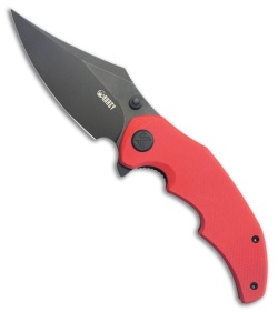 Kubey Knives Ceto Liner Lock Knife Red G-10 (3.5" Black SW)