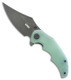 Kubey Knives Ceto Liner Lock Knife Jade G-10 (3.5" Black SW)