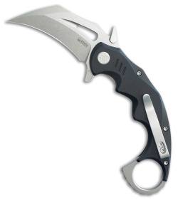 Kubey Knives Mini Wrath Liner Lock Karambit Knife Black G-10 (2.4&quot; Stonewash) | 214798