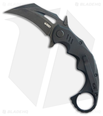 Kubey Knives Mini Wrath Liner Lock Knife Black G-10 (2.4" Black SW)