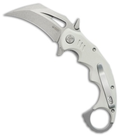 Kubey Knives Mini Wrath Liner Lock Knife White G-10 (2.4&quot; Stonewash) | 214807