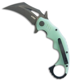 Kubey Knives Mini Wrath Liner Lock Knife Jade G-10 (2.4&quot; Black SW) | 215047